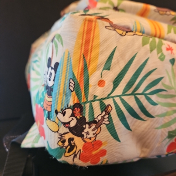 Loungefly Disney Mickey Tropical Nylon‎ Backpack Surfboards Tiki HTF RARE main image 6
